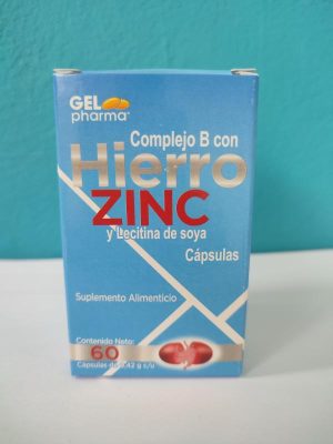 1689957010_16899569923599099157973111063247.jpg MEX-COMPLEJO B CON HIERRO / ZINC 0.42G X 60 CAPS