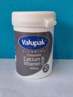 UK-VALUPAK CALCIUM W/ VITAMIN D CHEWABLE 400MG X 30 TABS