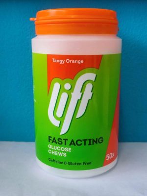 UK-LIFT FAST ACTING GLUCOSE CHEWS BOTTLE 200G X 50 TABS (ORANGE FLAVOR)