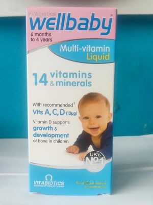 UK-VITABIOTICS WELLBABY MULTIVITAMIN LIQUID 150ML (6 MTHS - 4 YRS)
