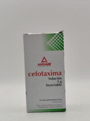 MEX-Cefotaxima Inyectable 1g Solucion IM