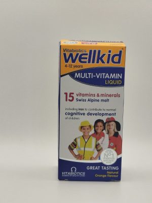 UK-VITABIOTICS WELLKID MULTIVITAMIN LIQUID ORANGE FLAVOR 150ML (4 - 12 YRS) (Copy)