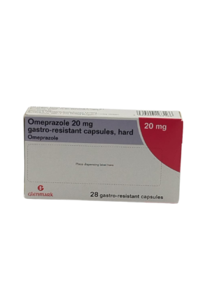 UK-OMEPRAZOLE GASTRO-RESISTANT 20MG X 28 CAPS (GLENMARK)