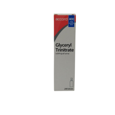 UK-GLYCERYL TRINITRATE SUBLINGUAL PUMP SPRAY 0.4MG (ACCORD) EXP-062028